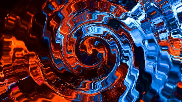 Abstraction of bright glowing circles