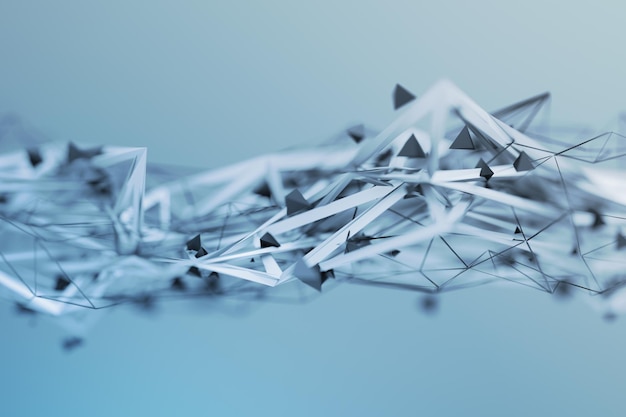 Abstrakt 3D-rendera av polygonal form