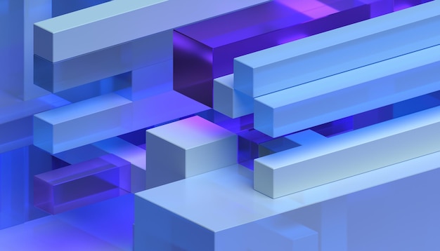Abstrakt 3D-rendering