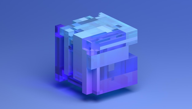 Abstrakt 3D-rendering
