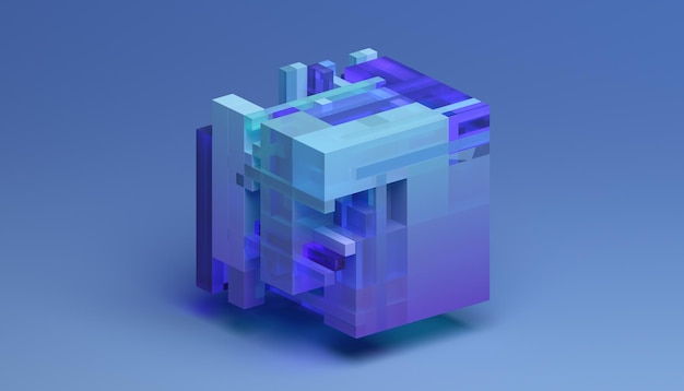 Abstrakt 3D-rendering