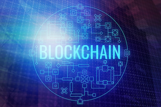 Abstrakt blockchain baggrund