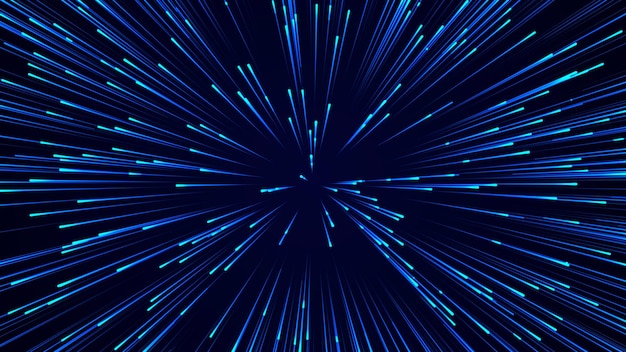 Abstrakt cirkulær hastighedsbaggrund Starburst dynamiske linjer mønster Abstrakt dataflow baggrund 3D-rendering