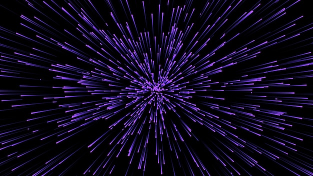 Abstrakt cirkulær hastighedsbaggrund Starburst dynamiske linjer mønster Abstrakt dataflow baggrund 3D-rendering