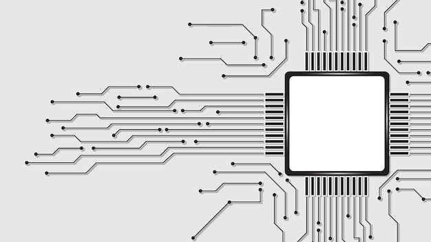 Abstrakt computer mikroprocessor printkort vektor baggrund. EPS 10.