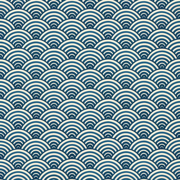 abstrakt dekorativt stof mode geometrisk kimono motiv ornament mønster retro seigaiha
