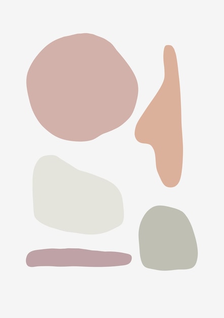 Abstrakt håndmalet illustration. Minimalistisk kunsttryk baggrund. Plakatskabelon.