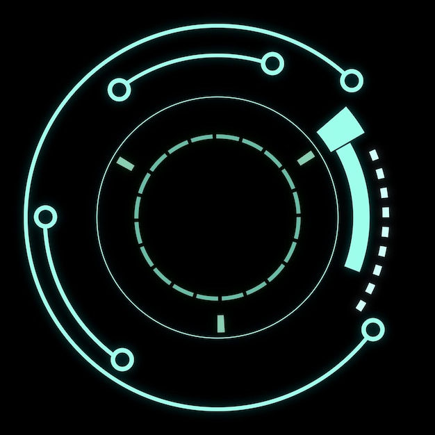 Abstrakt HUD display infografik scifi futuristisk information