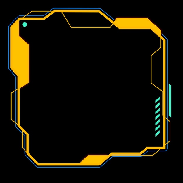Abstrakt HUD-display, infografik, scifi, futuristisk information