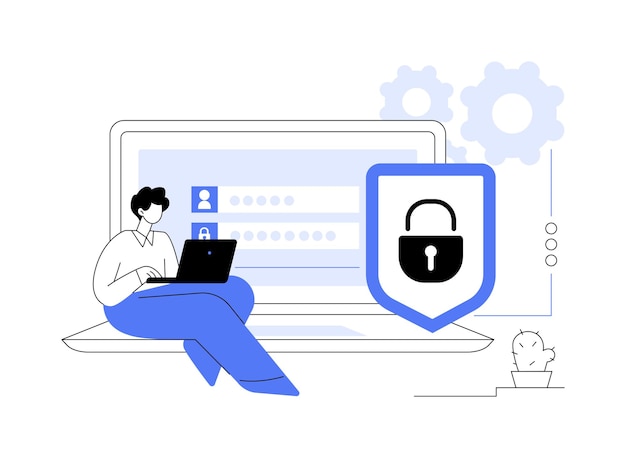Abstrakt konceptvektorillustration af dataprivatliv