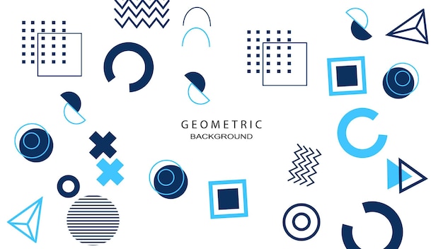 Abstrakt memphis-bakgrund med geometriska former