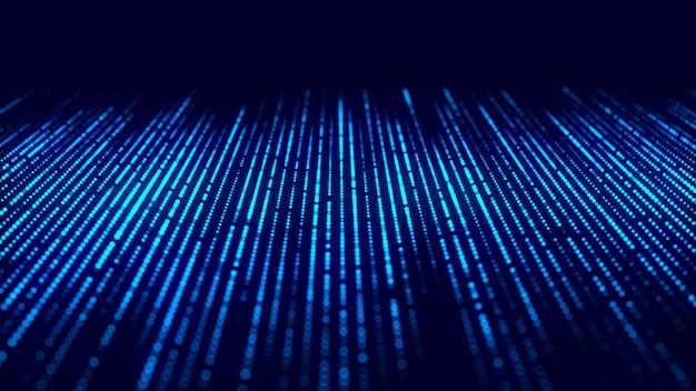 Abstrakt teknologi baggrund med forbindende prikker og linjer Netværkskoncept Datateknologi