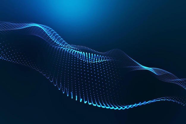 Abstrakt teknologi blå bakgrund, nätverksanslutning, digital bakgrund