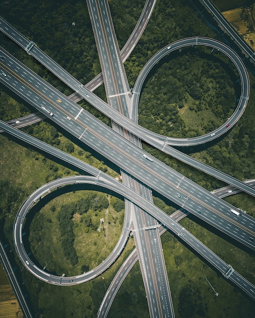 aerial view of bridge