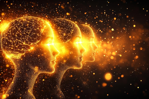 affection connection and thought abstract image of glowing brain connections symbolizing intellectu