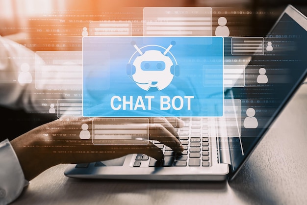 Ai chatbot smart digital customer service application concept uds
