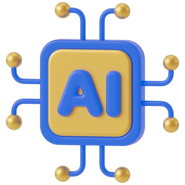 AI Chip 3D Icon
