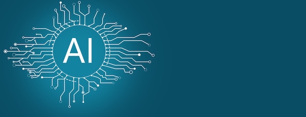 AI-inlärning och artificiell intelligenskoncept.