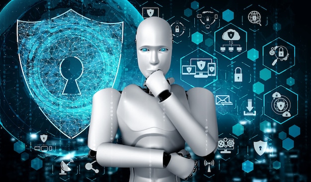 AI-robot bruger cybersikkerhed til at beskytte informationsprivatliv