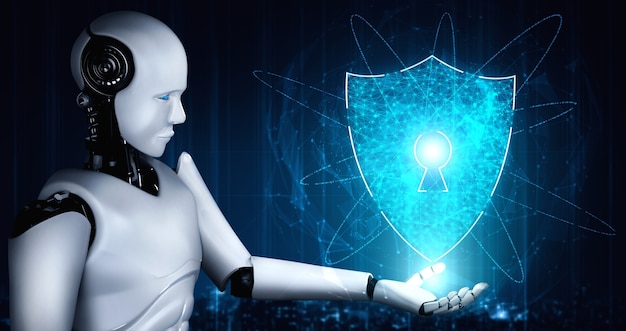 AI-robot bruger cybersikkerhed til at beskytte informationsprivatliv