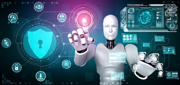 AI-robot bruger cybersikkerhed til at beskytte informationsprivatliv