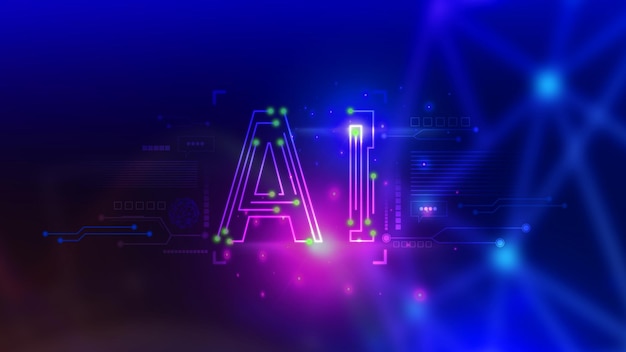 Ai tech background virtual graphic Global Internet connect Chatgpt Chat with AI Artificial Intelligence using command prompt for generates something Futuristic technology transformation