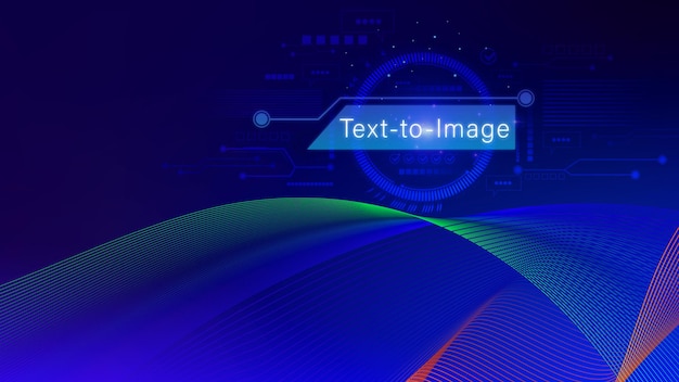 ai tech text to image virtual graphic with ai artificial intelligence using command prompt for generates something futuristic technology transformation