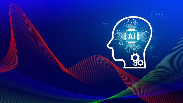 Ai tech virtual graphic Global Internet connect with AI Artificial Intelligence using command prompt for generates something Futuristic technology transformation