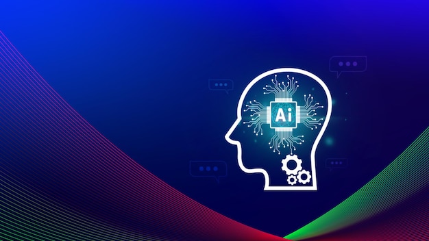 Ai tech virtual graphic Global Internet connect with AI Artificial Intelligence using command prompt for generates something Futuristic technology transformation