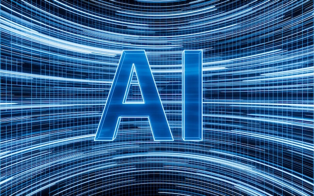 AI technology concept of science and technology 3 rendering