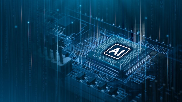 AI The concept of controlling technology tools artificial intelligence intelligent robots