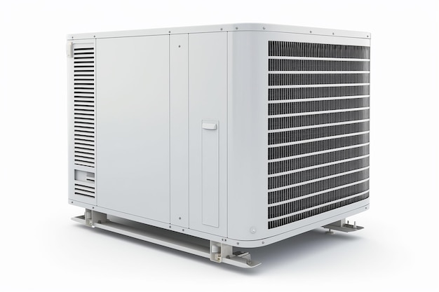 Air condition condenser unit to supply the residence an image isolated on white