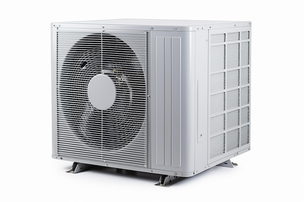 Air condition condenser unit to supply the residence an image isolated on white