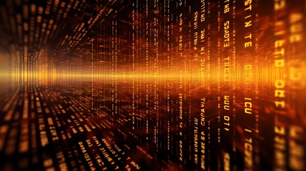 an abstract technological perspective on the background of binary code digital binary data created with generative ai technology