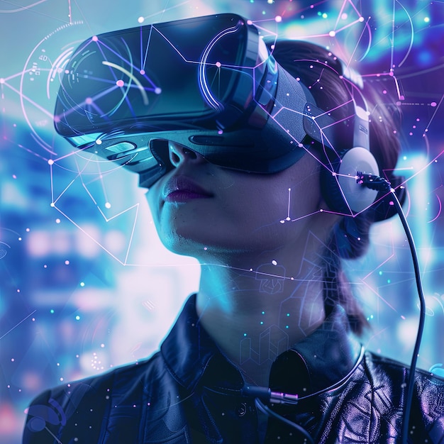 an image of a person using vr and ar googles no hands job id 387ef4567f9b4da1b9813173567bc869