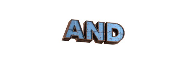 and 3d rendered rusted metal textured word