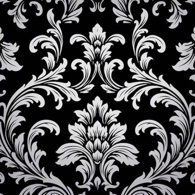 antique silver wallpaper with baroque chiaroscuro lighting