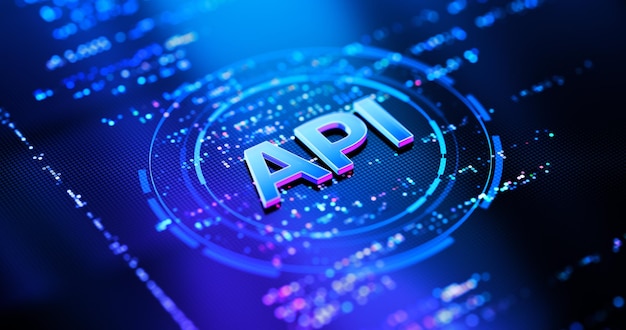 Api application programming interface concept digital communication and software development