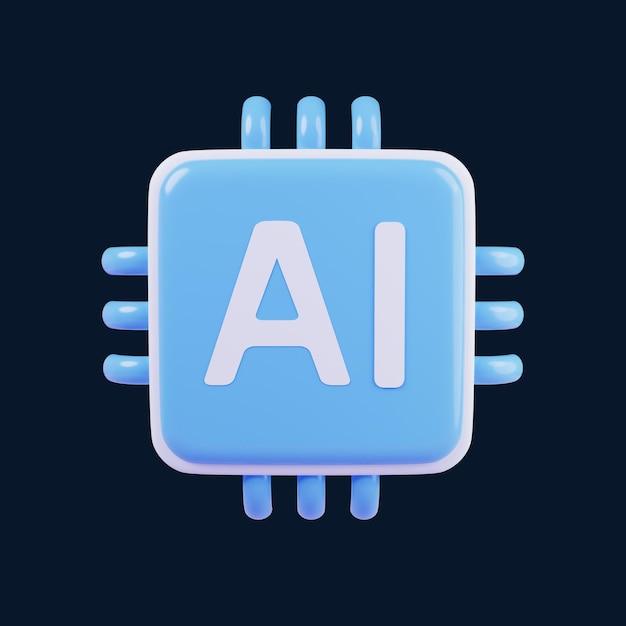Artificial intelligence AI 3D Illustration