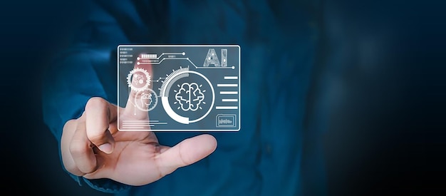 artificial intelligence AI artificial things brain circuit Customer service data engineering and artificial intelligence AI prompt assignment technology AI chatbot and business intelligence