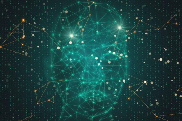 Artificial intelligence and network concept