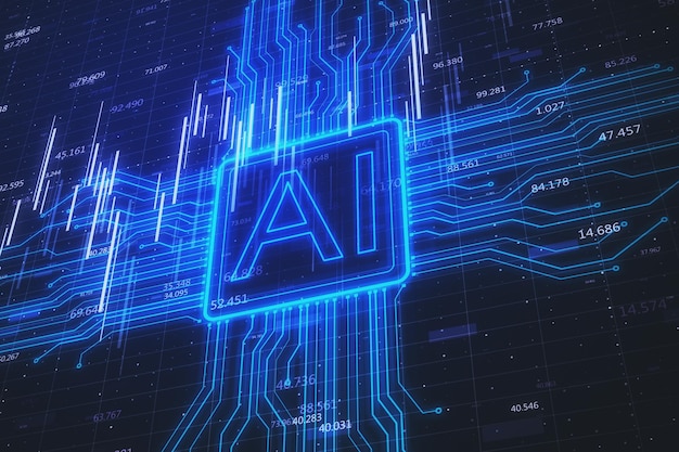 Artificial intelligence and trade concept