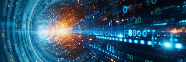 Artificiell intelligens-illustration av Neon Code Matrix-bakgrundsbild