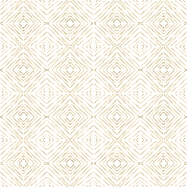 Azulejo akvarell sömlöst mönster. Traditionella portugisiska keramiska plattor. Handritad abstrakt bakgrund. Akvarell konstverk för textil, tapet, tryck, baddräktsdesign. Orange azulejomönster.