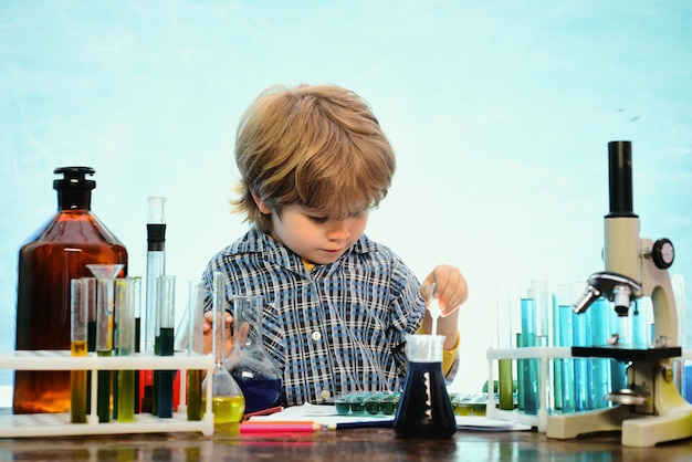 Back to school science and education concept it was a little chemistry experiment experiment lab mic