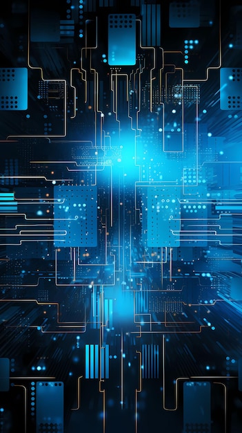 background abstract digital tech futuristic technology network blue data modern concept s