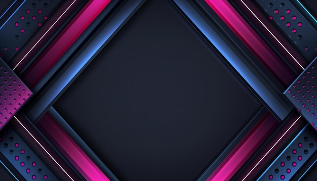 background design for a game streamer with a dark color palette and neon pink accents