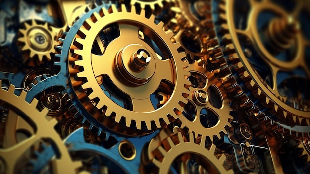 Background featuring engineering gears and machinery showcasing the intricate and mechanical aspects of engineering Generative Ai