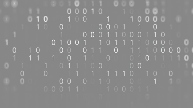 Background from set of binary code animation changing program code from zero and one software in