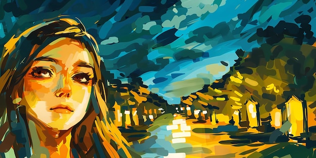 background picture with the image of a witch magical rituals of fantasy magic